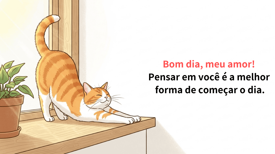 mensagem fofa de bom dia