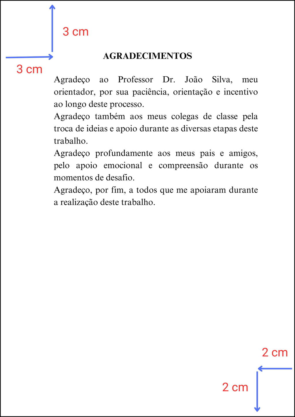 mensagem para