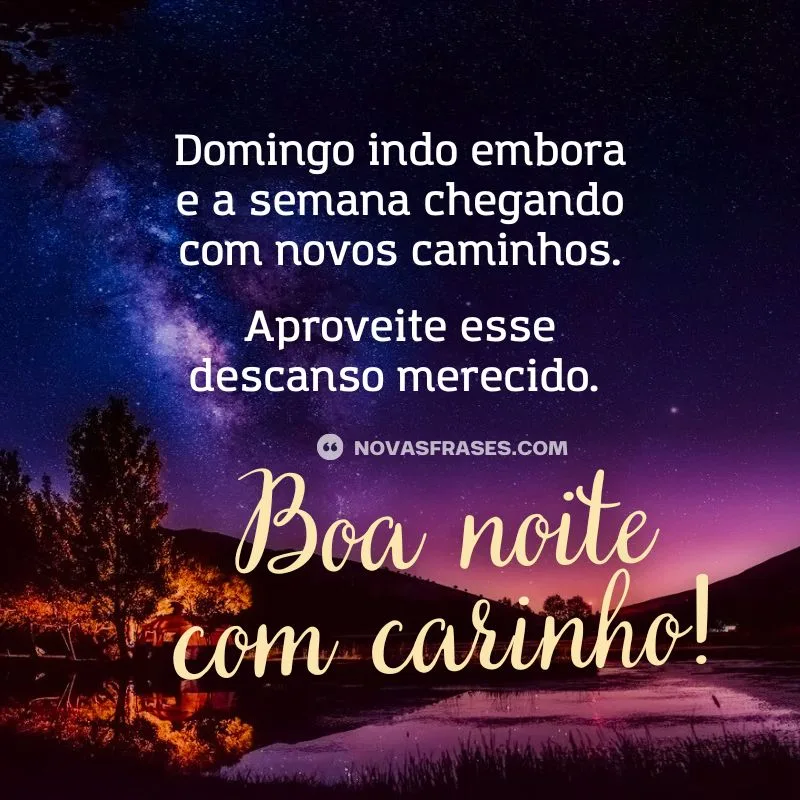mensagens de boa noite domingo abençoado