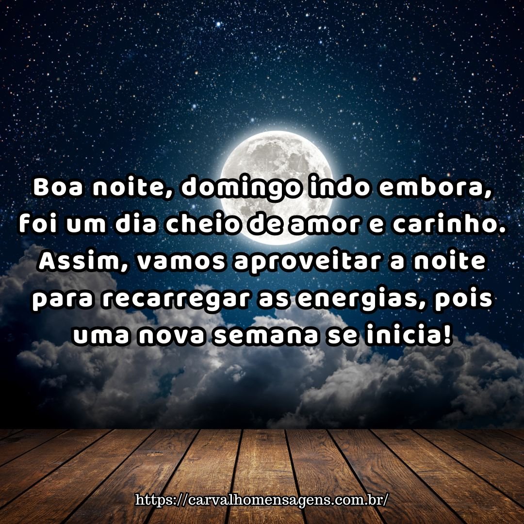mensagens de boa noite domingo para família