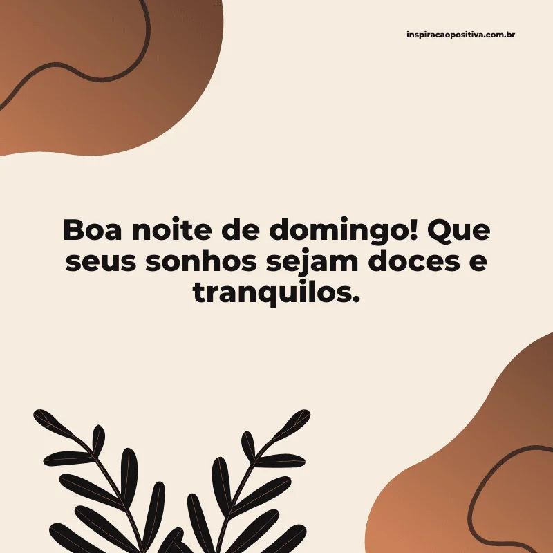 mensagens de boa noite domingo curtas