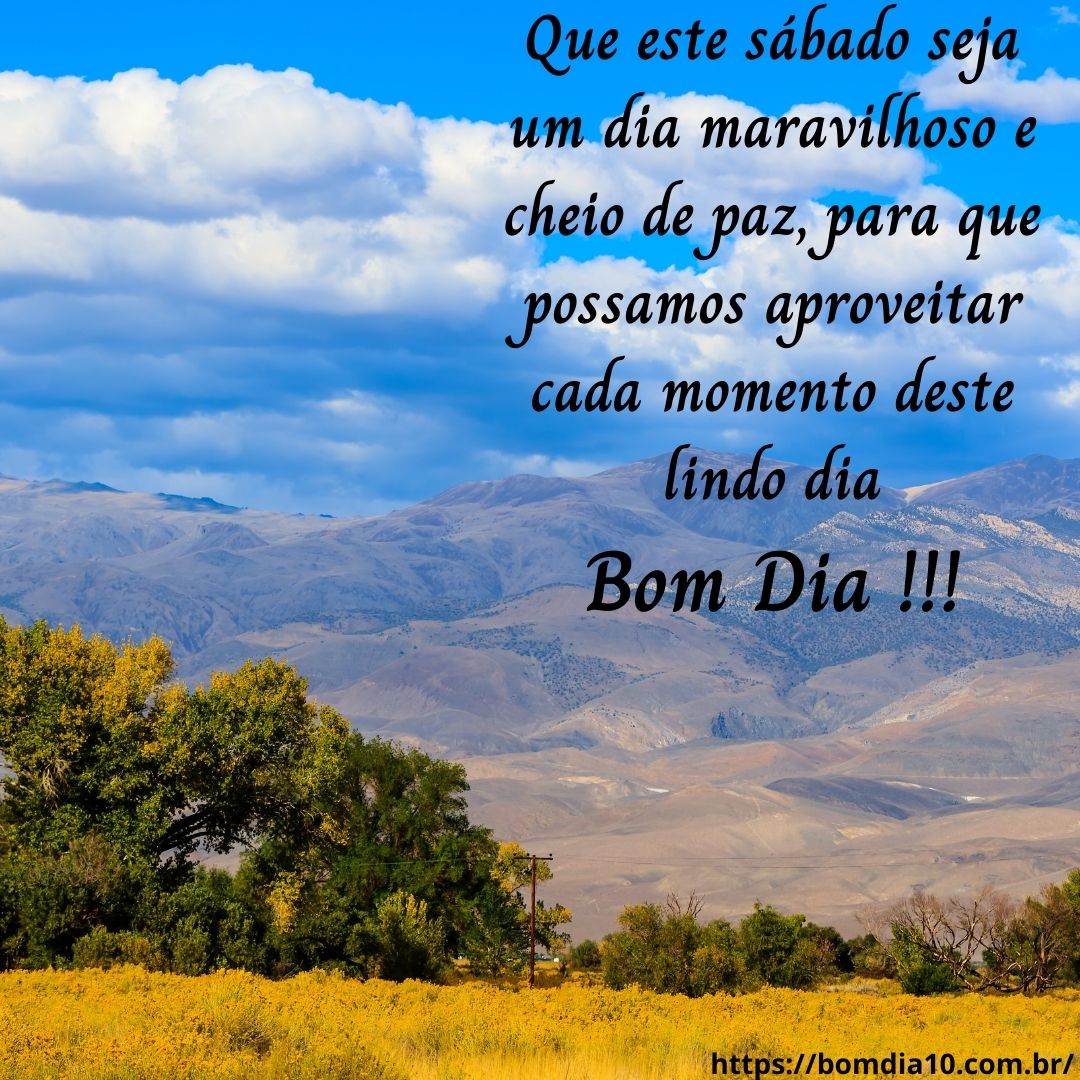 mensagens de bom dia sábado abençoado