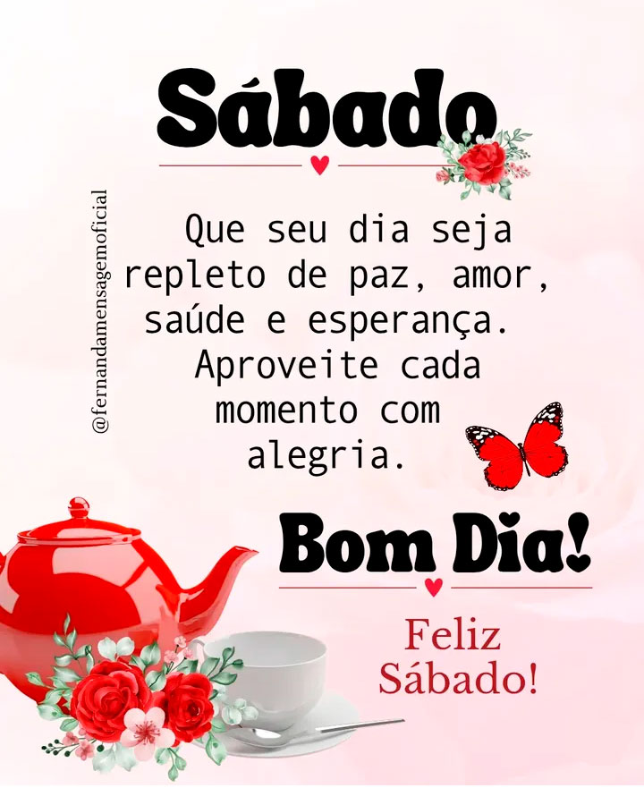 frases curtas para status de sábado