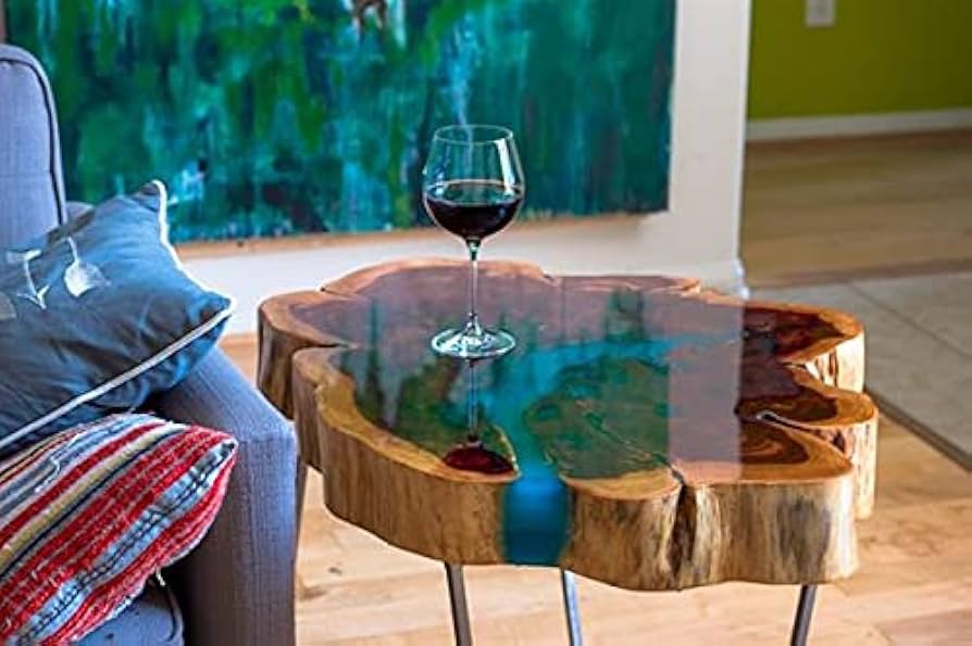 mesa de centro de resina