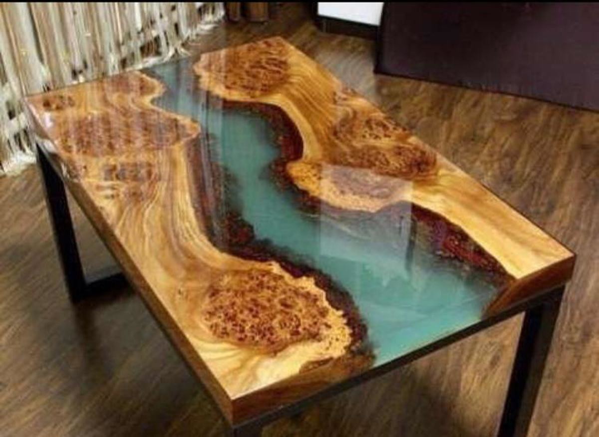 mesa de centro de resina