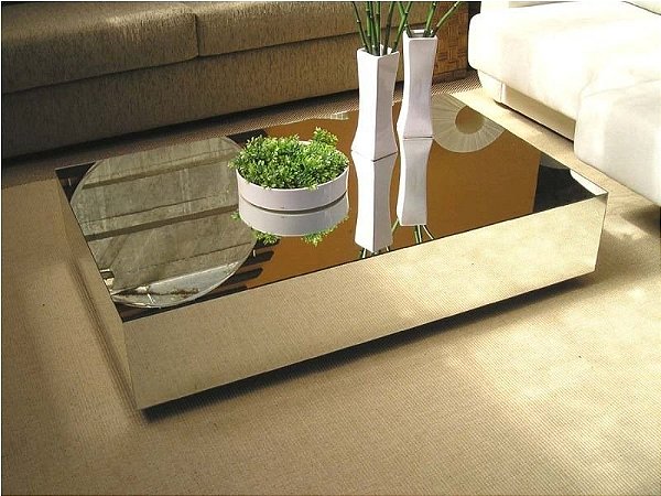 mesa de centro espelhada
