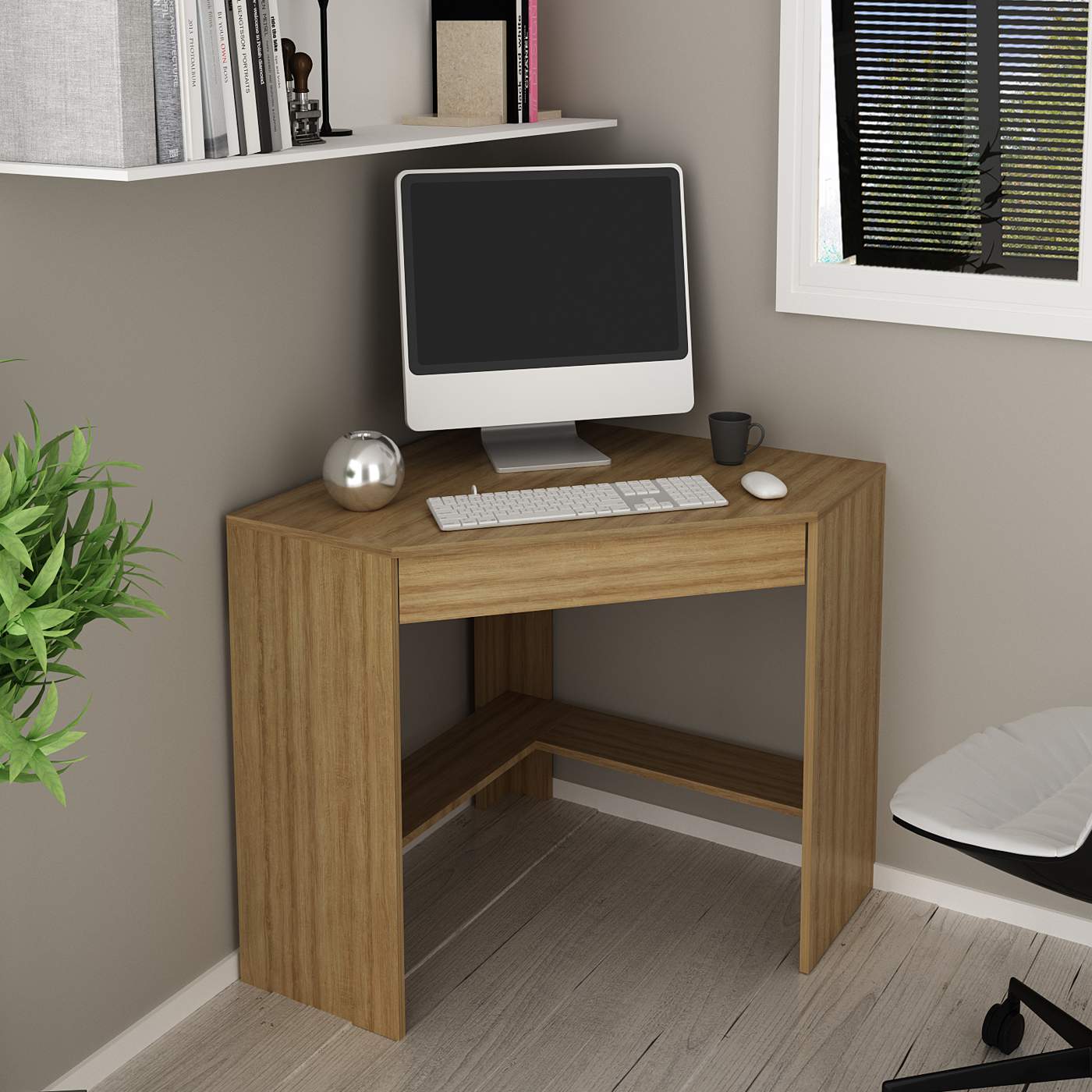 mesa de escritorio de canto