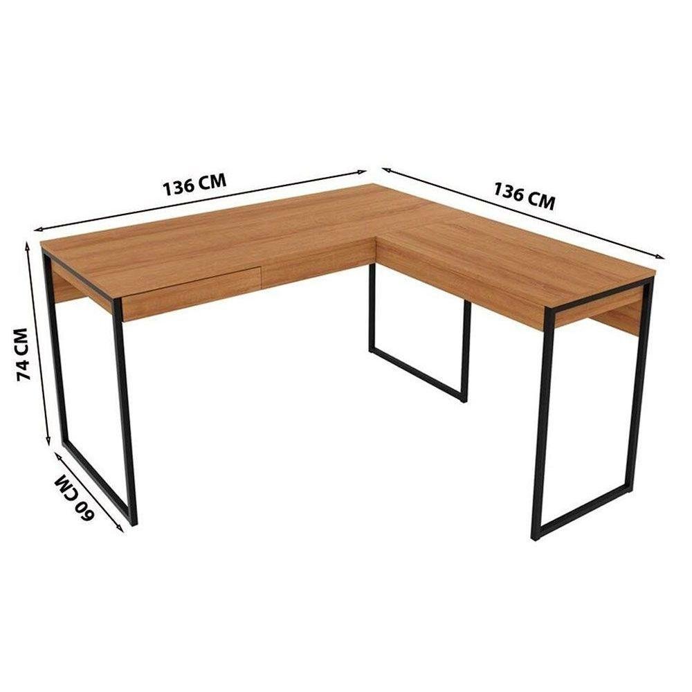 mesa de escritorio de canto