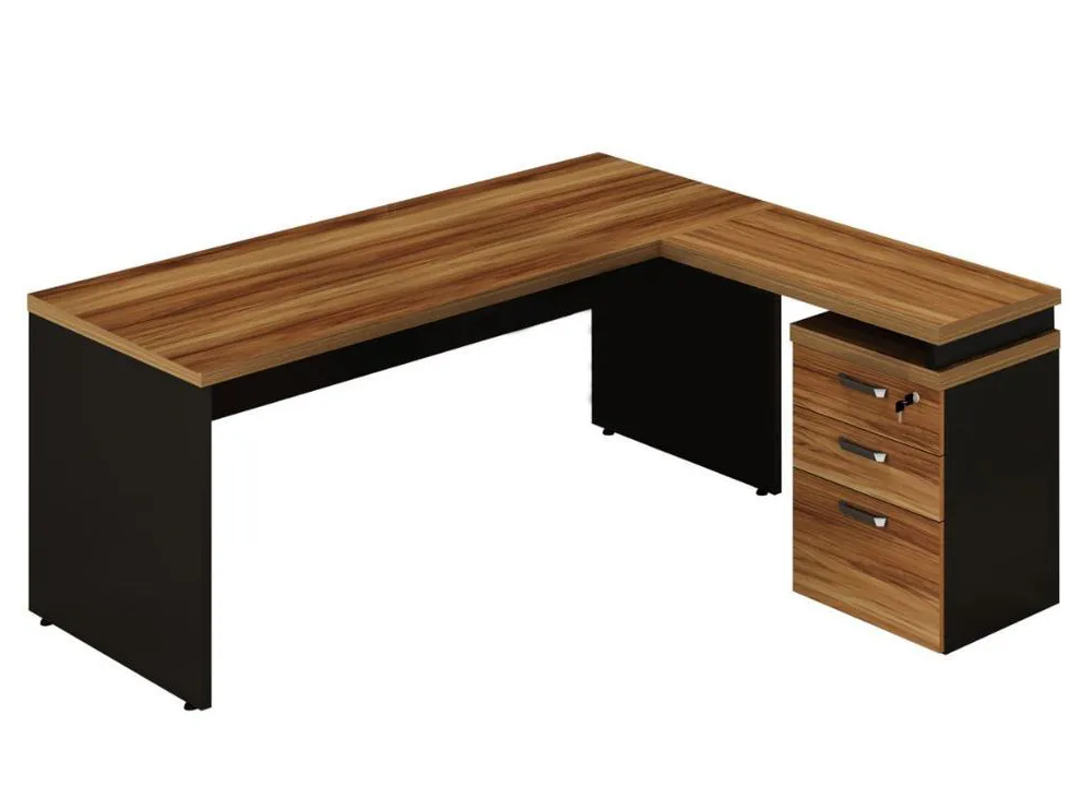 mesa em l de metal