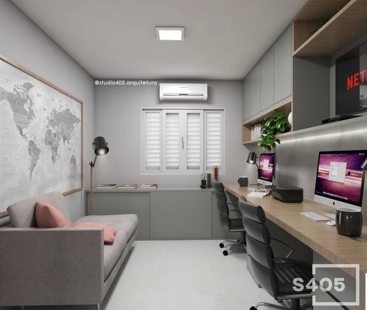 Design Industrial em Mesas Duplas: Durabilidade e Estilo para Seu Escritório