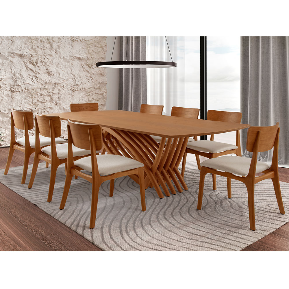 mesa de jantar 8 lugares moderna