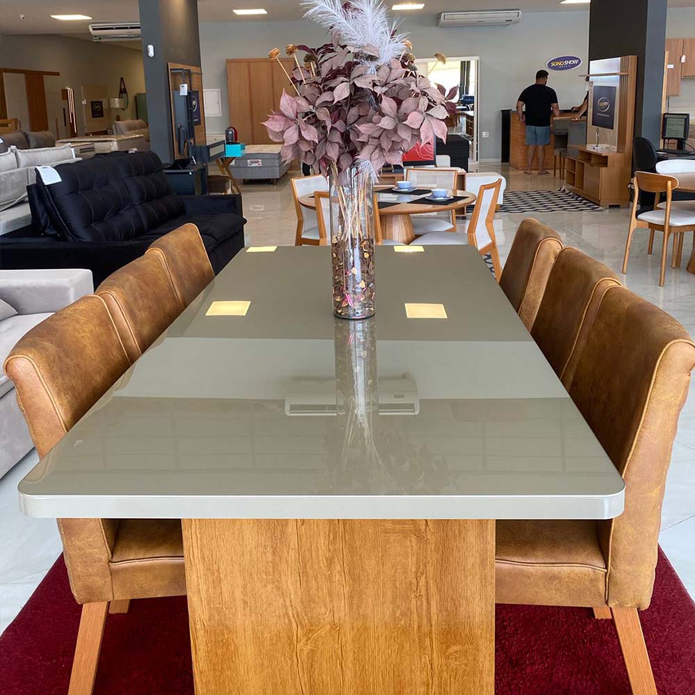 mesa de jantar 8 lugares clássica