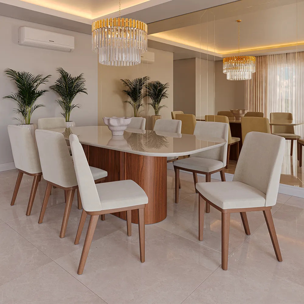 mesa de jantar 8 lugares madeira maciça