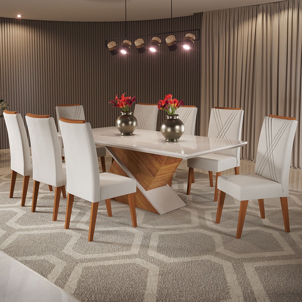mesa de jantar 8 lugares mármore