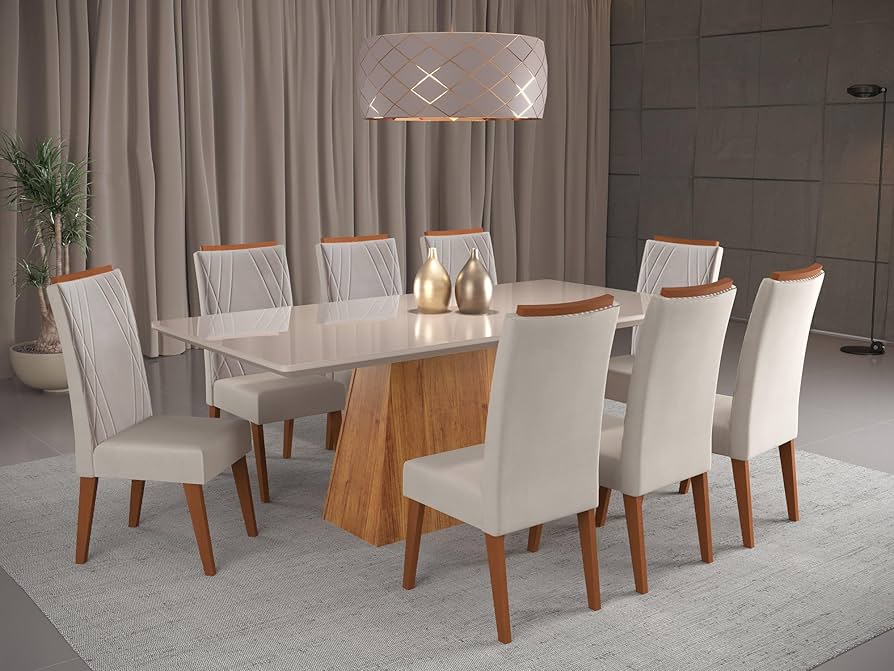 mesa de jantar 8 lugares aço inox