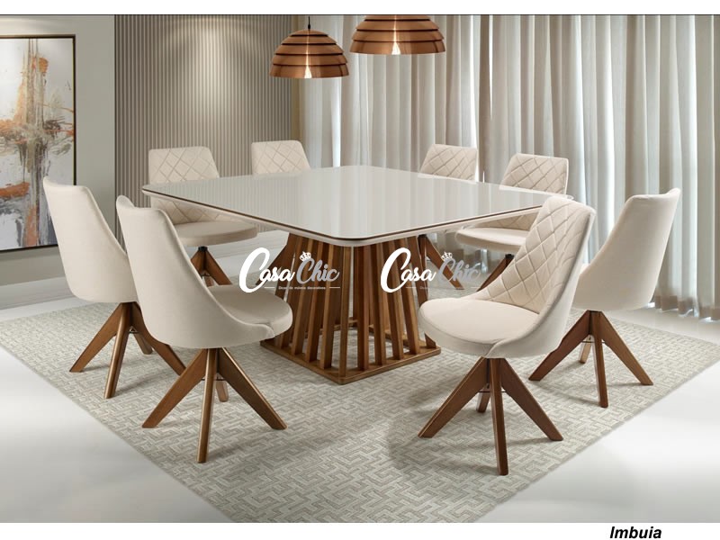 mesa de jantar 8 lugares design exclusivo