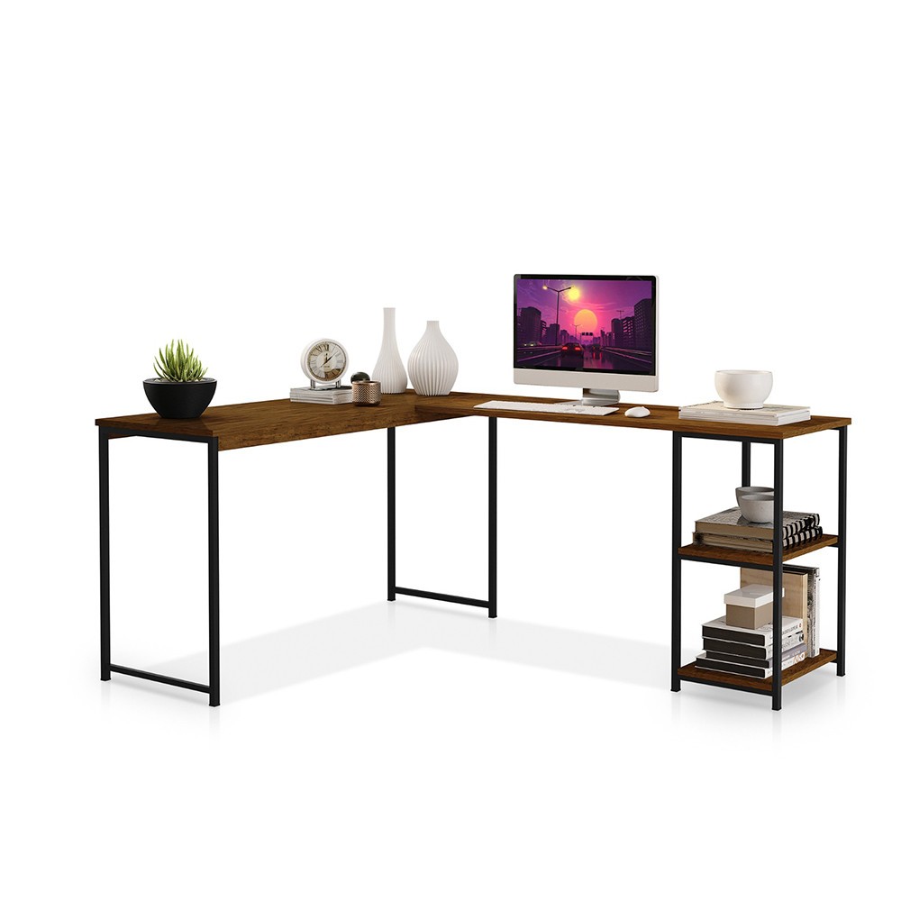 Mesa em L para home office