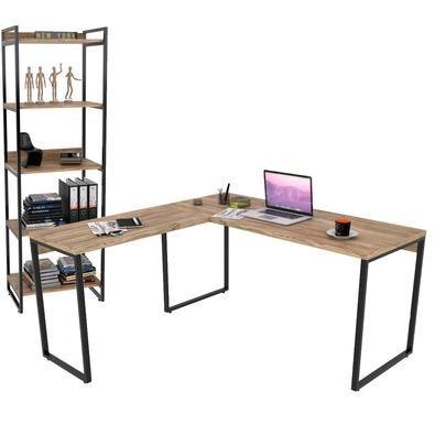 Mesa em L com espaço para dois monitores