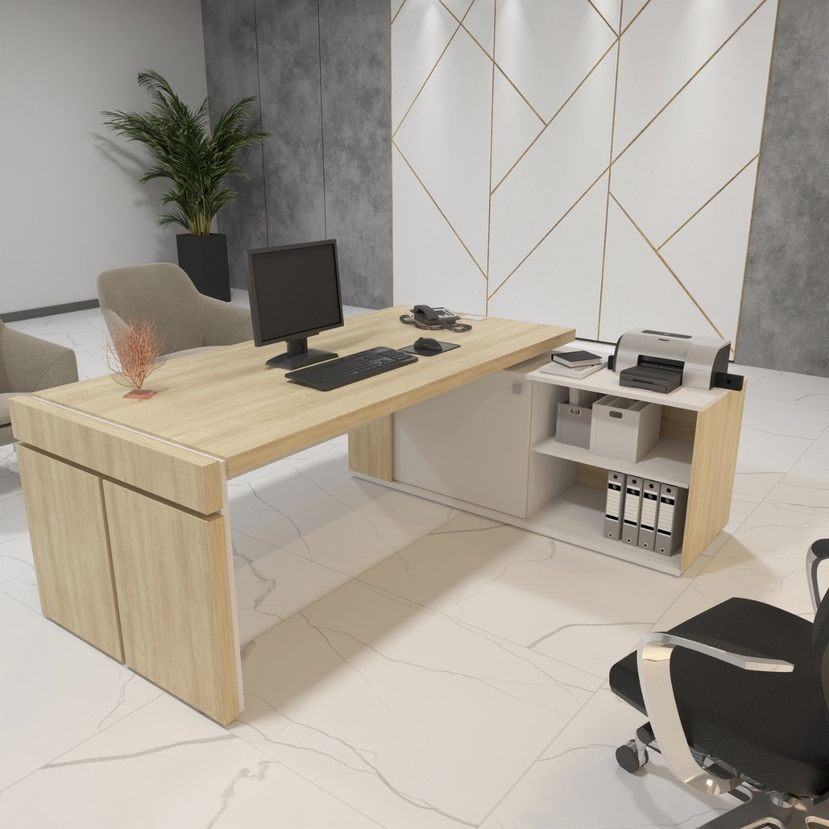 mesa em l para escritorio