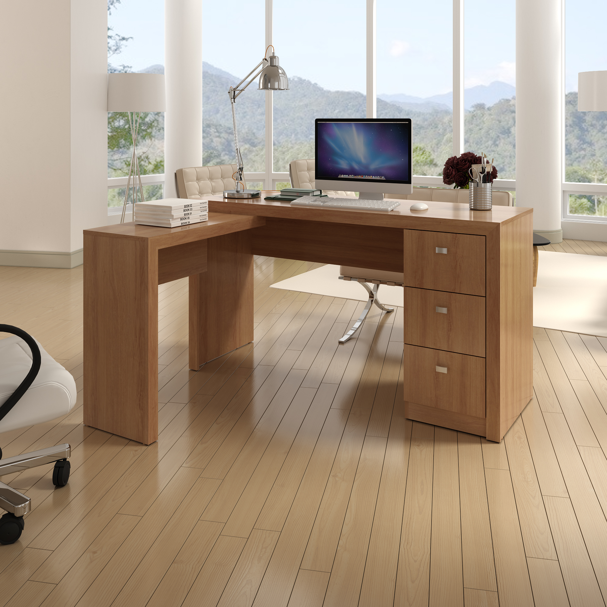 Design industrial em mesas em L: Tendências e onde comprar