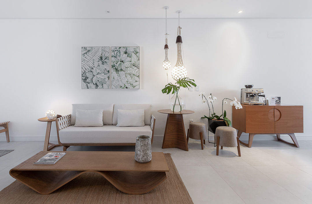 ideias de mesa lateral para sala pequena