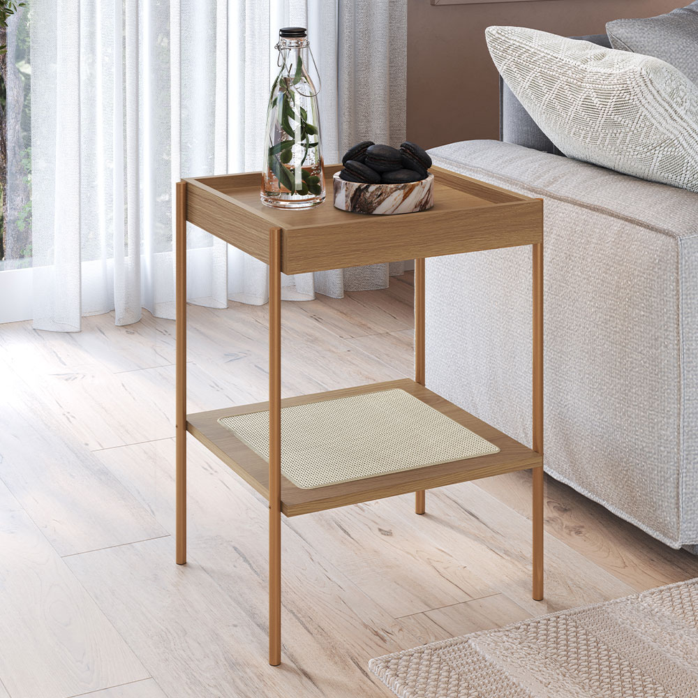 ideias de mesa lateral para sala pequena