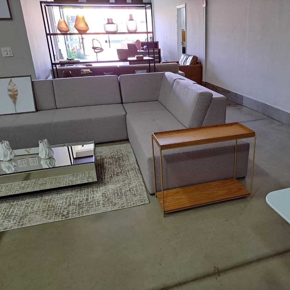 Mesa lateral de apoio para sofá