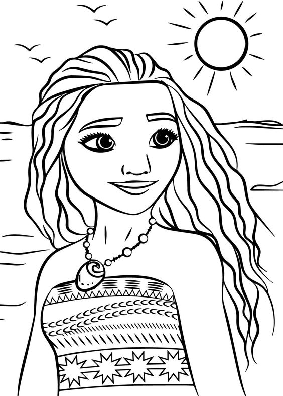 imagens da Moana para colorir