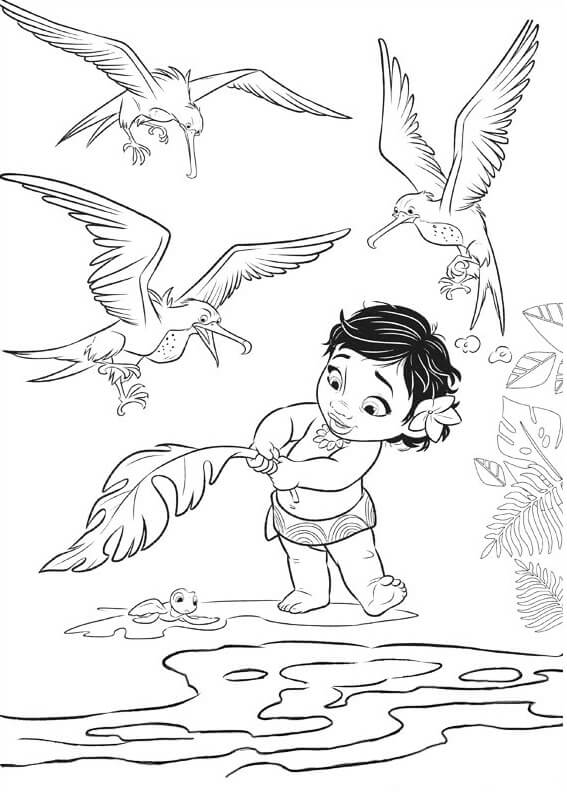imagens da Moana para colorir