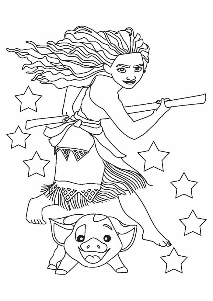 princesa moana para imprimir