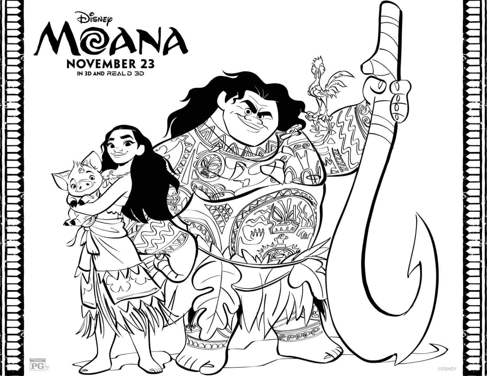 desenhos moana aventura