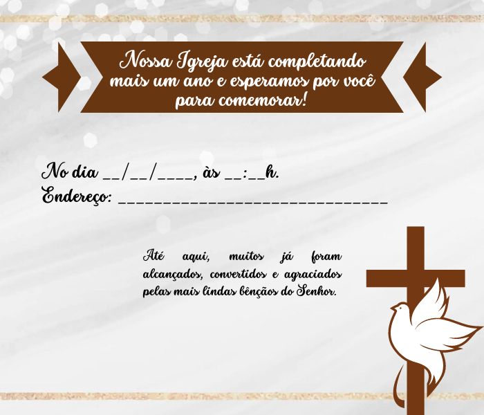carta convite igreja vs convite digital