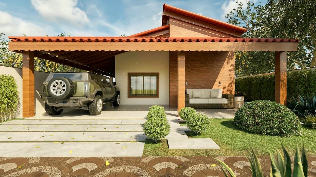 garagem com área gourmet