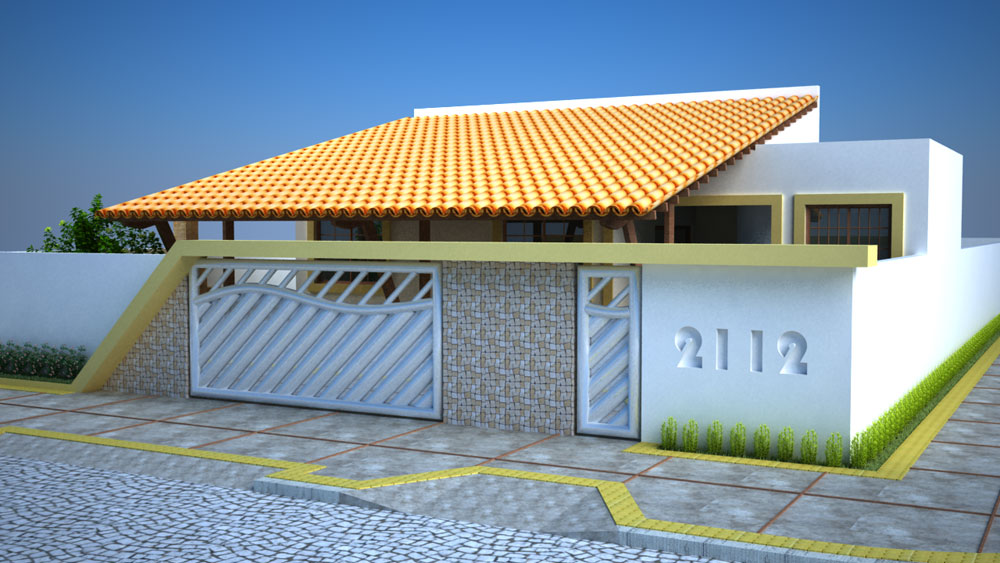 fachada de casa simples com 2 quartos