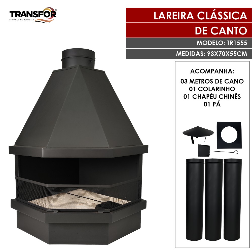 lareira de canto moderna