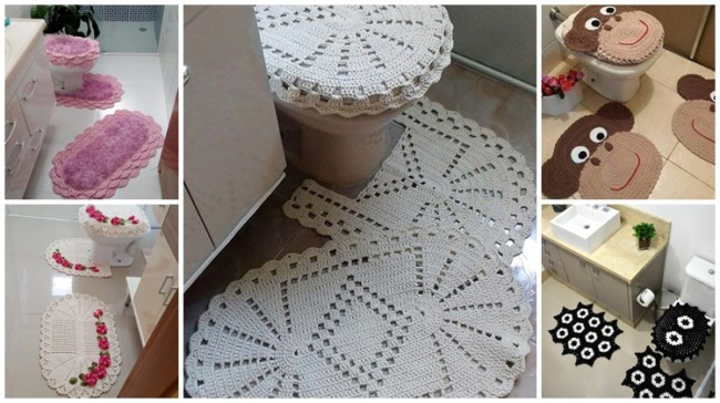 tapetes de crochê retangulares