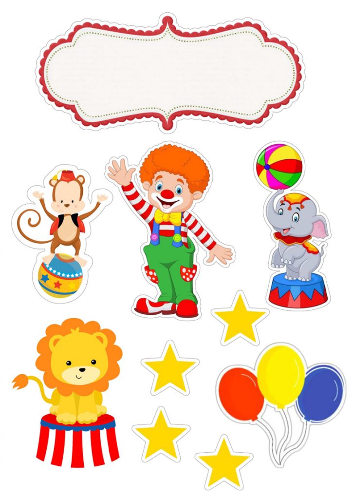 molde circo papel