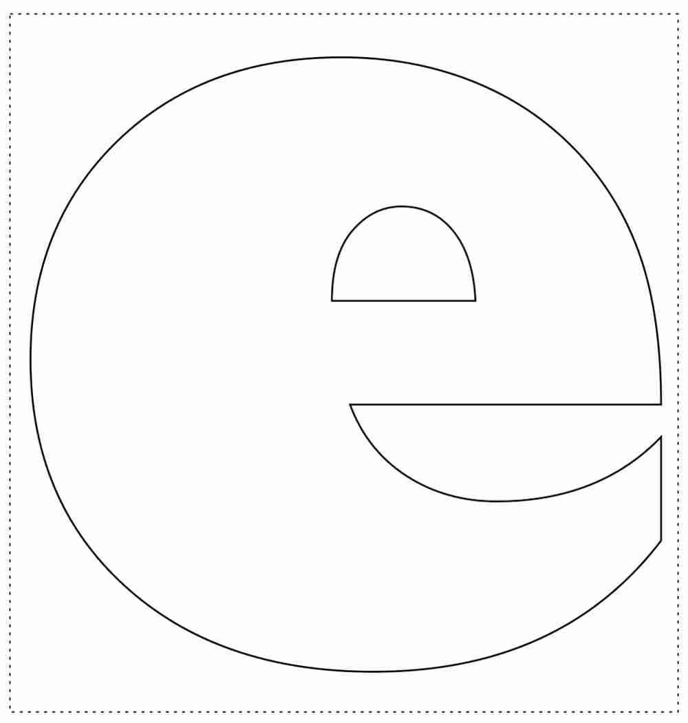 molde letra L para imprimir