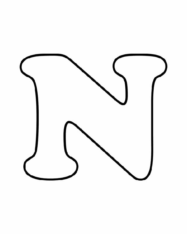 molde letra N grande