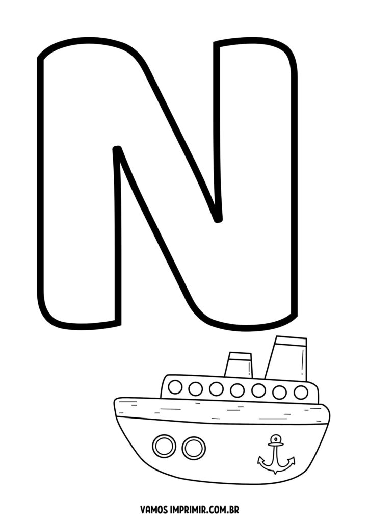molde letra N artesanato