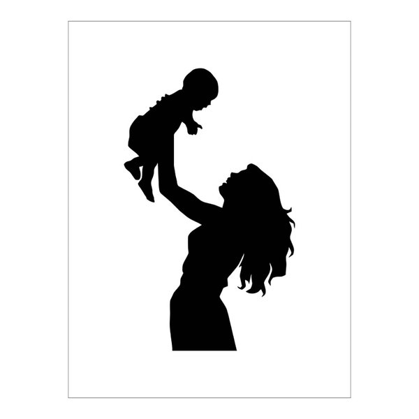 Molde mãe e filho para painel
