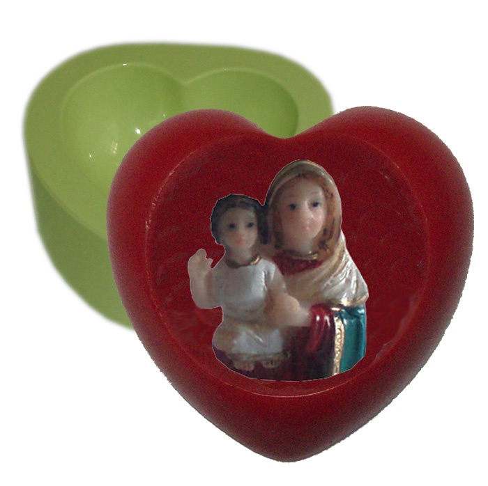 Molde de coração mãe e filho