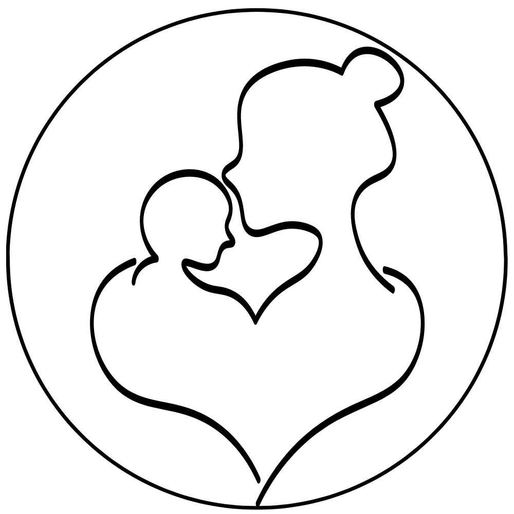 Molde mãe e filho em feltro