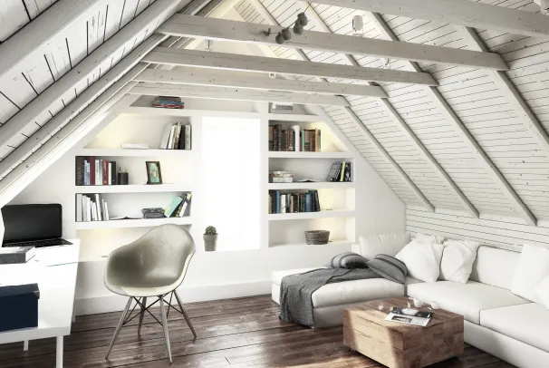 Home Office no Sótão: Maximizando a Produtividade em Espaços Inclinados