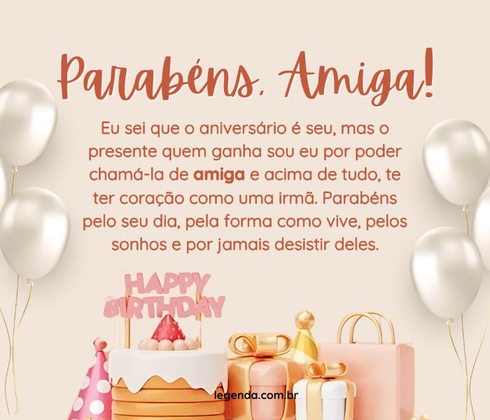 mensagem de aniversário para amiga engraçada