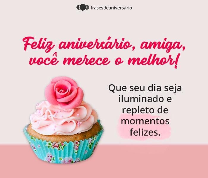 msg de aniversário para amiga