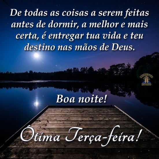 mensagem de boa noite terça abençoada