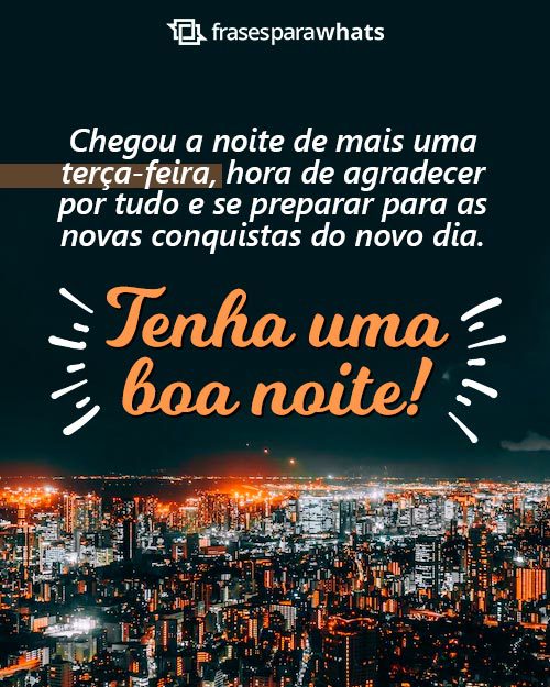 desejo de boa noite para terça-feira com sonhos bons
