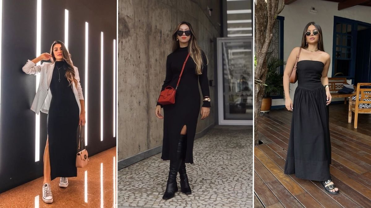 mulher de vestido longo