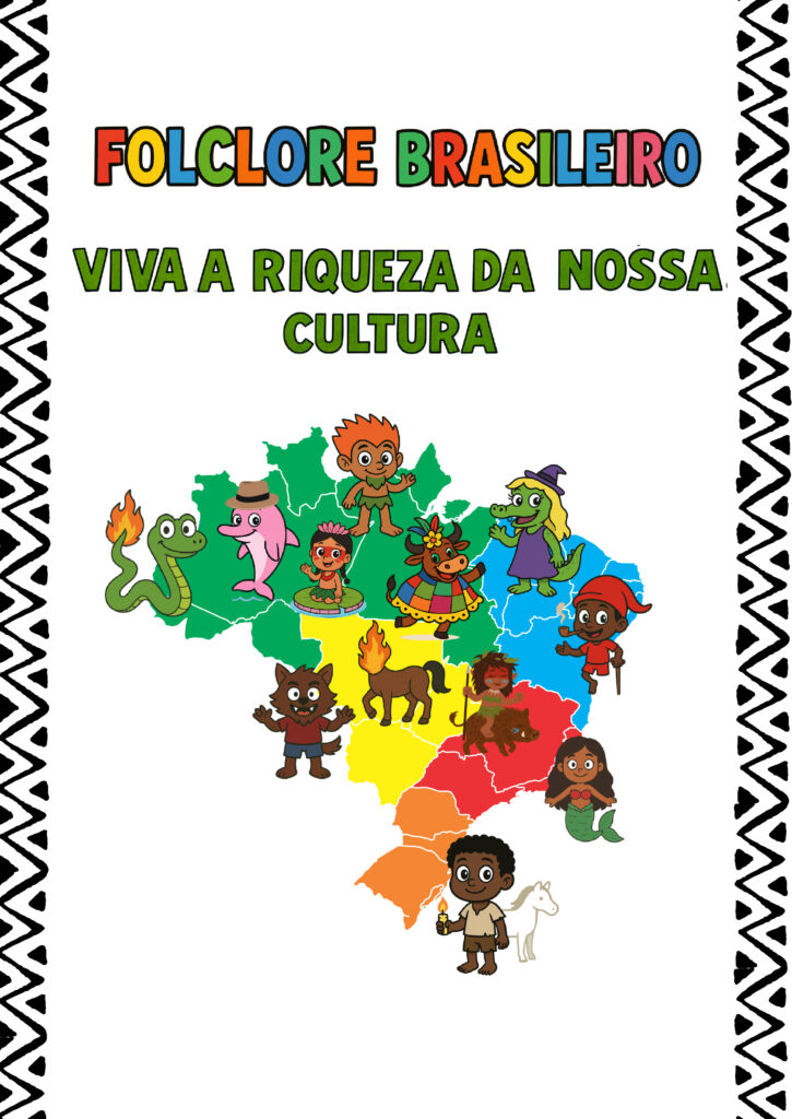 mural folclore para colorir